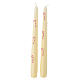Ivory taper candles set of 2 with candy canes, 25cm s1