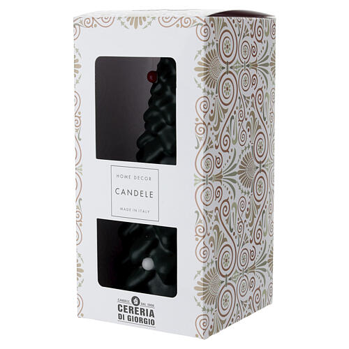 Green Christmas tree candle, 8 in 3