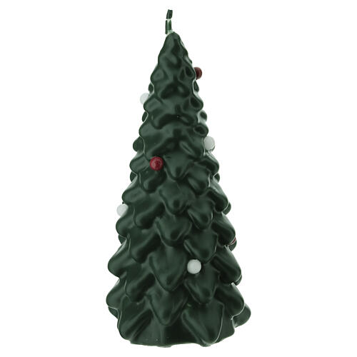 Vela natalina em forma de árvore verde 20 cm 2
