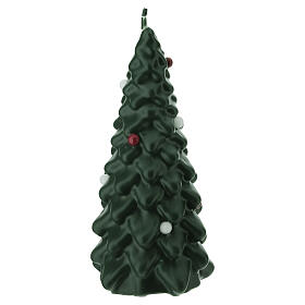 Green Christmas tree candle 20cm