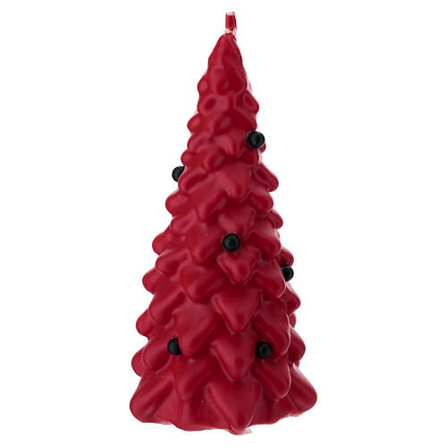 Albero rosso candela natalizia 20 cm 1