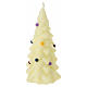 Vela de Natal cor de marfim em forma de árvore 20 cm s2