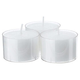 Bougies chauffe-plat 50 pcs verrine transparente 4 cm 8 heures