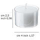 Tealights 50 pcs with transparent cup 4 cm, 8 hours s3