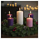 White Advent wreath candle, 3x8 in s2