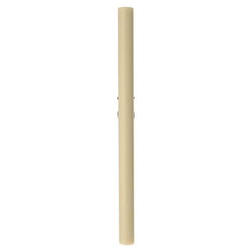 Osterkerze, Bienenwachs, Taube vor silbernem Kreuz, Ø 8 cm × 120 cm 5