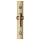 Paschal candle in beeswax with gold and red cross in relief, 3x47 in s1
