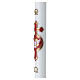 Paschal candle in white wax with Holy Spirit symbol, 120x8 cm s4