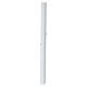 Paschal candle white 120x8 cm with embossed Franciscan Tau s5