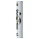 Paschal candle in white wax with embossed dove and cross, 3x47 in s5