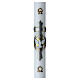 Paschal candle in white wax with white dove and cross decoration, 8x120cm s1