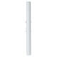 Paschal candle in white wax 90x8 cm with Lamb of God and cross symbol s5