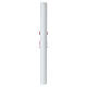 Paschal candle in white wax with Lamb of God and red cross, 90x8 cm s5