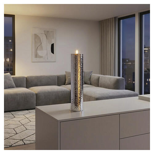 Metal candle holder 20 cm, Bagutta 2