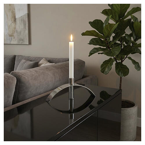 Arch-shaped candle holder by Bagutta, 4x11 in 2