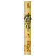 Paschal candle with climbing ivy on cross, 47x3 in s1