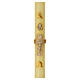 Paschal candle in paraffin with raised Angel and Resurrected Christ, 8x120cm s1