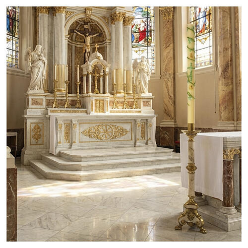 Paschal candle Alpha and Omega with ivy branch, 120x8 cm 4