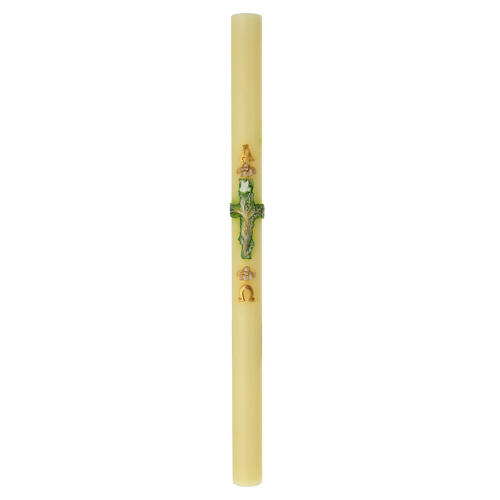 Paschal candle, 47x3 in, Tree of Life and Dove 3