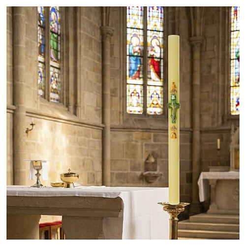 Paschal candle with Tree of Life and dove, 120x8 cm 2