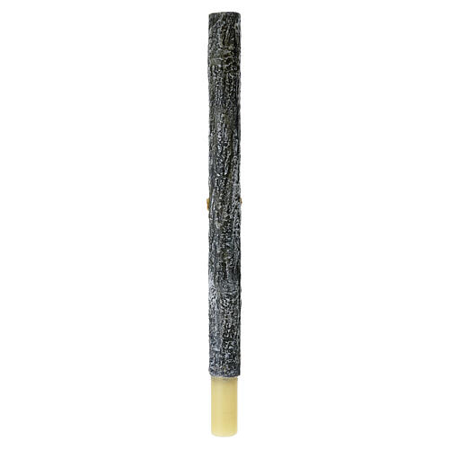 Paschal candle with bark effect, Resurrected Christ, 3x47 in 7