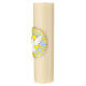 Altar candle with dove and sun, beeswax, 12x3 in s3
