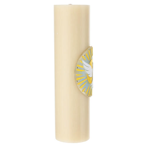 Cierge d'autel colombe soleil cire d'abeille 300x80 mm 4