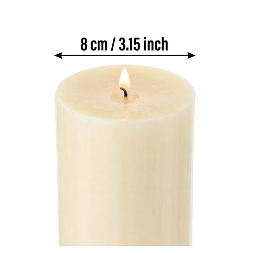 Cierge d'autel colombe soleil cire d'abeille 300x80 mm 5