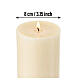 Beeswax altar candle with lamb on book, 12x3 in s5