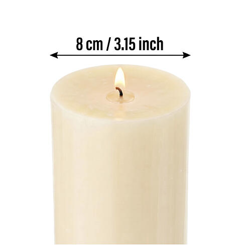 Bougie d'autel cire d'abeille agneau sur livre 300x80 mm 5