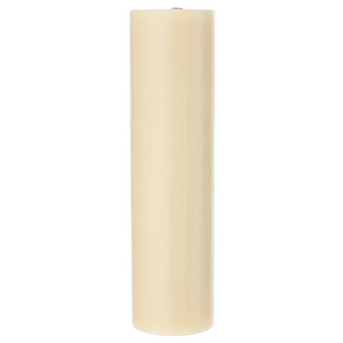 Candle in beeswax with dove and sun, 12x3 in 6