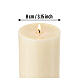 Candle in beeswax with dove and sun, 12x3 in s5