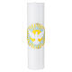 Bougie d'autel cire blanche colombe avec soleil 300x80 mm s1
