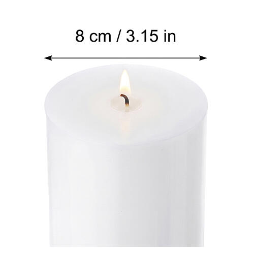 Candela da altare cera bianca Colomba con sole 300x80 mm 5