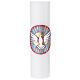 Candela da altare cera bianca 300x80 mm colomba con sole s1