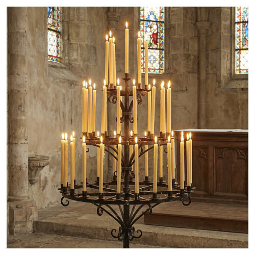 Candela cilindrica cera d'api 270x20 mm 2