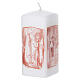 Saint Francis of Assisi square white candle, 2.5x2.5x16 in s3