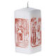 Saint Francis of Assisi square white candle, 2.5x2.5x16 in s4