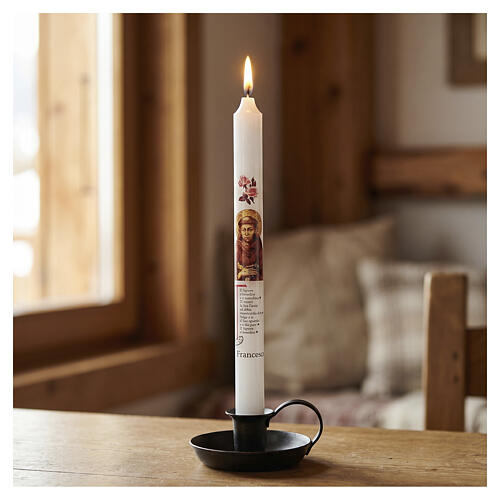 Vela lembrança de São Francisco de Assis 27 cm 2