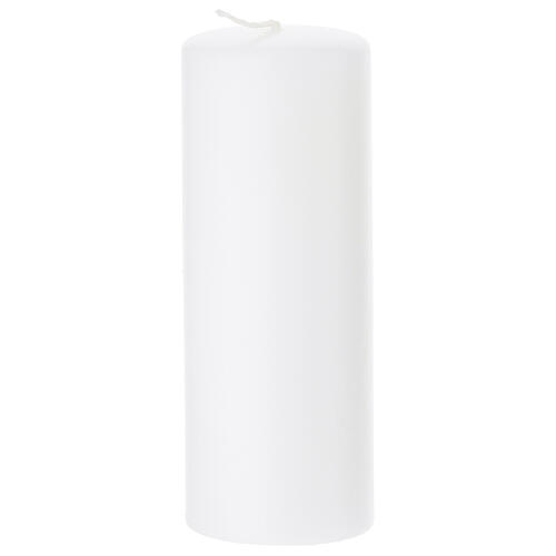Candela San Francesco ricordo 13x5 cm cera bianca 4