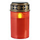 Solar votive cemetery LED candle, 5 in, flickering electronic candle s1
