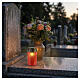 Solar votive cemetery LED candle, 5 in, flickering electronic candle s2