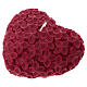 Vela corazón floral roja 3x10 cm Cerería Di Giorgio s1
