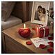 Red wool-effect heart candle, 8x2 cm Di Giorgio Candle Workshop s2