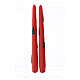 Zestaw 2 czerwonych świec stożkowych z choinkami, 25x2,2 cm s4