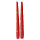 Vela cónica SET 2 PIEZAS roja con estrellitas doradas 25x2,2 cm Di Giorgio s4