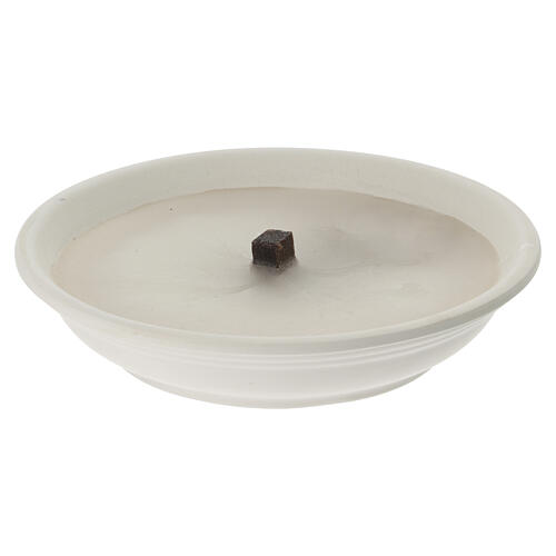 Antorchas de terracota blanca con cera color avorio 1