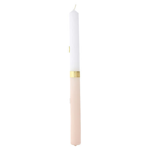 Candela fedi e colomba matrimonio 20x2 cm Cereria Di Giorgio 3