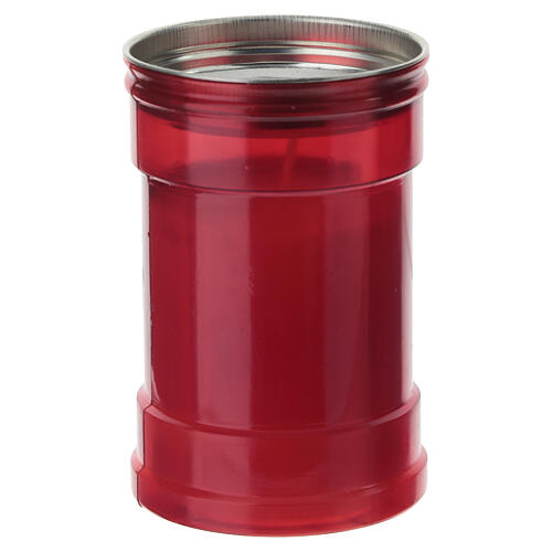 Pope Leo XIV T30 red votive candle, white wax, 4 in 3