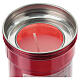Pope Leo XIV T30 red votive candle, white wax, 4 in s2